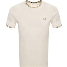 Fred Perry Beige T-shirts & Tank Tops Fred Perry Twin Tipped T-Shirt Cream