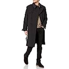 London Fog Iconic Belted Trench Raincoat Black 44L