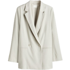 H&M Tops H&M Double Breasted Blazer - Light Grey