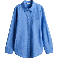 H&M Tops H&M Linen Mix Shirt - Blue