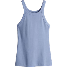 H&M Ribbed Vest Top - Fog Blue