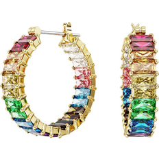 Swarovski Matrix Hoop Earrings - Gold/Multicolour