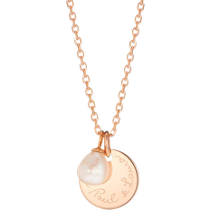 Merci Maman Personalised Drop Necklace - Gold/Pearl