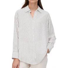 LilySilk Button Down Striped Blouse For Women