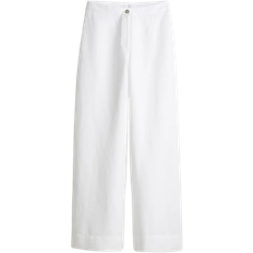 H&M Linen Mix Trousers - White