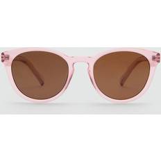 Mango Round frame sunglasses pastel pink Woman