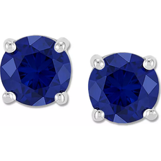 Macy's Birthstone Stud Earrings - White Gold/Sapphire