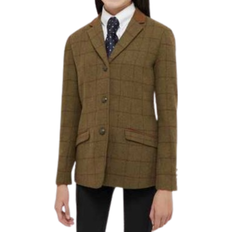 Dublin Kid's Albany Tweed Suede Collar Tailored Show Jacket - Brown