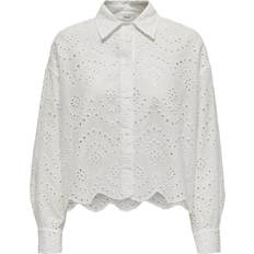 Only Short Shirt with Details - White/Cloud Dancer