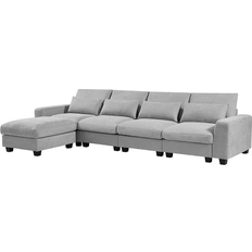 Simplie Fun L Shape Grey Sofa 327.7cm 4 Seater