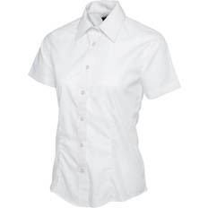 Women - XXL Shirts Uneek UC712 Ladies Poplin Half Sleeve Shirt COLOUR: White