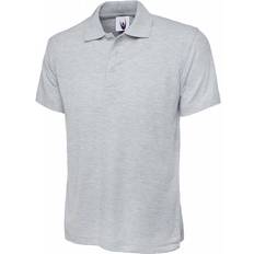 3XL - Unisex Polo Shirts Uneek Active Poloshirt UC105 Heather Grey Colour: Heather Grey