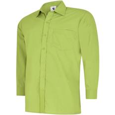 3XL - Unisex Shirts Uneek UC709 Poplin Full Sleeve Shirt 16.5&quot; COLOUR: Lime