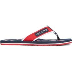 Men - Red Flip-Flops Tommy Hilfiger Monotype Webbing Strap - Primary Red