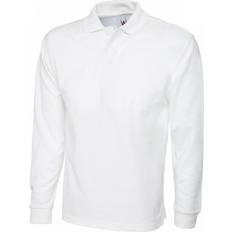 3XL - Unisex Shirts Uneek UC113 Long Sleeve Polo Shirt COLOUR: White