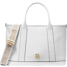 Michael Kors Luisa Medium Pebbled Leather Tote - Optic White