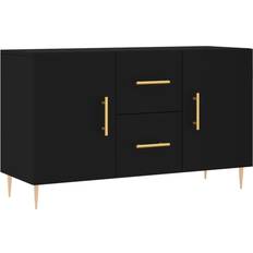 vidaXL Modern for Living Room and Bedroom Black Sideboard 100x60cm