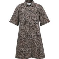 Object Leopard Print Short Dress - Incense