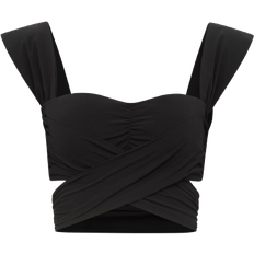 Reiss Cristina Wrap Bikini Top - Black