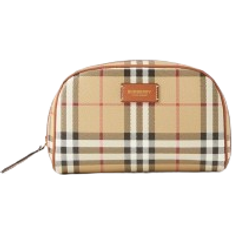 Burberry Small Check Travel Pouch - Archive Beige
