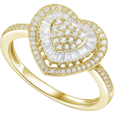 Macy's Heart Cluster Ring - Gold/Diamonds