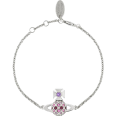 Vivienne Westwood Willa Bas Relief Bracelet - Silver/Pink/Purple