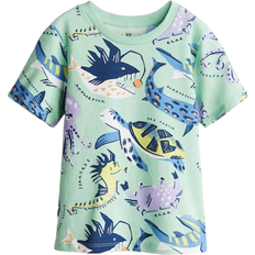 H&M Kid's Printed T-shirt - Light Green/Patterned (1216652032)