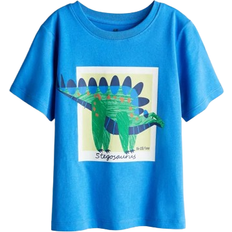 H&M Kid's Printed T-shirt - Bright Blue/Dinosaur (1216652038)