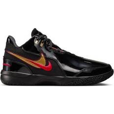 Women Basketball Shoes Nike LeBron NXXT Gen AMPD - Black/University Red/Metallic Gold