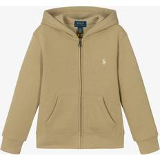 Boys - L Cardigans Polo Ralph Lauren Kids' Cotton Blend Zip Through Hoodie, Green Khaki