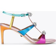 Multicoloured - Women Heeled Sandals Kurt Geiger London Leather Pierra Mini Bow Heeled Sandals multi