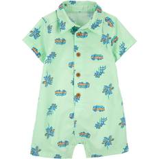 Carter's Baby Boys Tropical Cotton Romper 12M Green