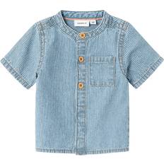 Name It Striped Jeans Shirt - Light Blue Denim (13229493)