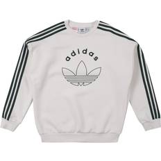 Adidas Junior Girl's Logo Crew Sweatshirt - White