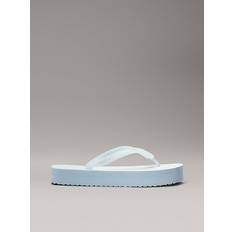 Calvin Klein Women Flip-Flops Calvin Klein Jeans Women's Beach Sandal Flatform MONOLOGO YW0YW01617 Flip Flop, Blue Dusk Blue/Bright White