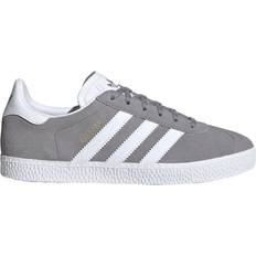 Adidas Junior Gazelle Shoes - Grey Three/Cloud White/Gold Metallic