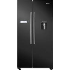 Fridge freezer with plumbed water dispenser Hisense RS741N4WBE Black