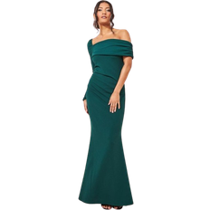 Goddiva One Shoulder Scuba Maxi - Green