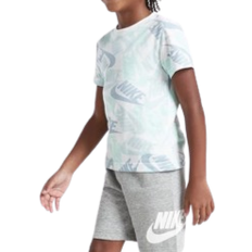 Nike Kid's All Over Print T-shirt & Shorts Set - White