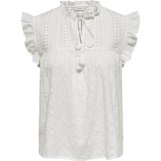 Only Embroidery Sleeveless Top - White/Cloud Dancer