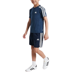 Adidas Kid's Poly Tech T-shirt/Shorts Set - Collegiate Navy/Collegiate Navy Melange (JF0638)