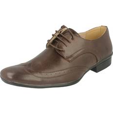 Brown - Women Derby Maverick Mens flat lace up shoe brogue