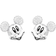 Swarovski Disney Mickey Mouse Stud Earrings - Silver/Transparent