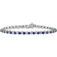 Effy 3.87 ct. t.w. Sapphire and 1/5 ct. t.w. Diamond Bracelet in Sterling Silver One Size