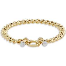 Saks Fifth Avenue Women's 14K Two Tone Gold Curb Chain Bracelet one-size