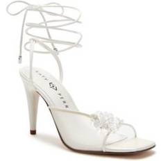 Katy Perry Women's The Vivian Flower Sandal, White, Optic White