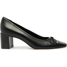 Schutz Arissa Block Leather Pump Black Leather