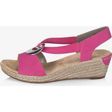 Pink Heeled Sandals Rieker Sandals Pink