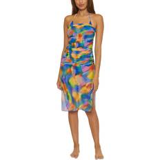 S Tankinis Becca Women's Paper Mache Side-Ruched Skirt Swim Cover-Up Multi