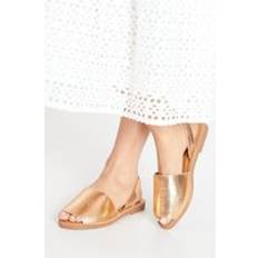 Wallis Franchesco Slingback Peeptoe Espadrille Sandals Rose Gold